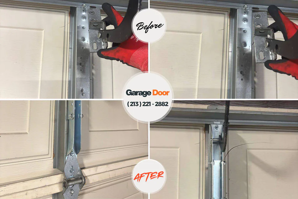 Before and after: garage door repair Kingsbury, NV